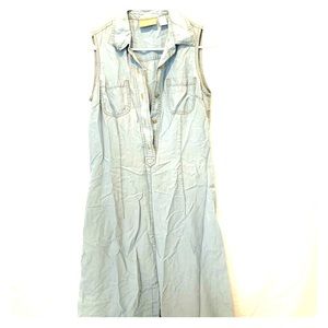 8 Petite Liz Claiborne Denim Dress Sleeveless